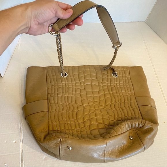 Aimee Kestenberg Tan Brown Pebbled Leather Purse Handbag - Picture 3 of 16